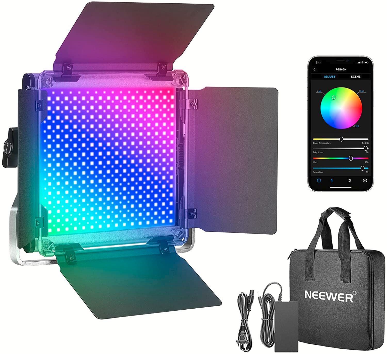 Neewer 660 RGB PRO (Power 50W) LED + Visico LS-8005 + NP-970 punjač - 2